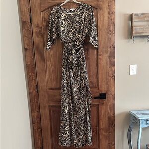 Baltic Born Black and Cream Patterned Maxi Dress
